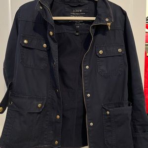 J Crew Factory Relaxed boyfriend navy field jacket